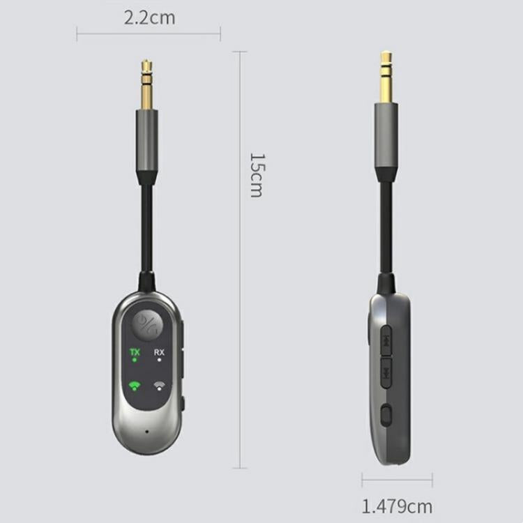 W10 Car Stereo Wireless Connection Audio Adapter 2 in 1 Car Bluetooth 5.3 Receiver Transmitter