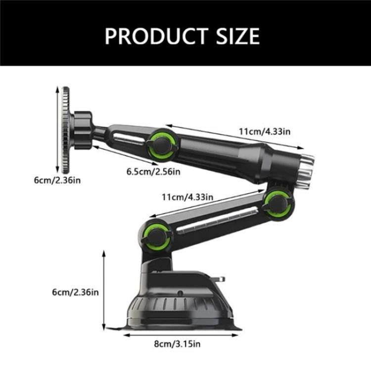 XWJ-JX04 Dashboard Windshield Magnetic Car Mount Suction Cup Base Long Arm Holder