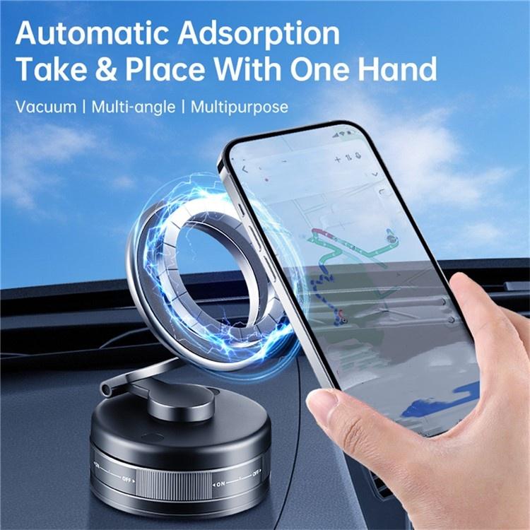 S11 360 Degree Rotation Foldable Alloy Phone Holde Dashboard Magnetic Car Phone Holde
