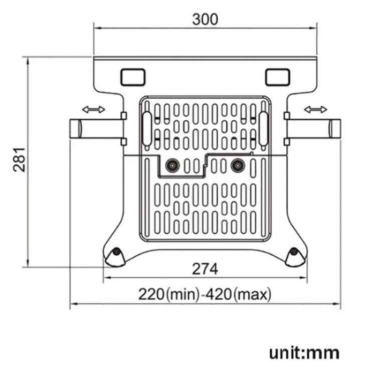 NORTH BAYOU F80-FP For 17-30 Inch Laptop Height Adjustable Desktop Mount Bracket