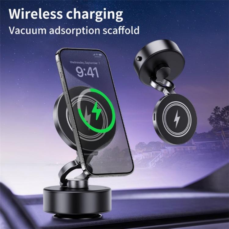 D1 15W Wireless Charging Electric Vacuum Suction Multi Angle Rotating Car Phone Holder