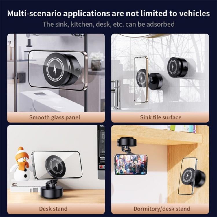 D1 15W Wireless Charging Electric Vacuum Suction Multi Angle Rotating Car Phone Holder