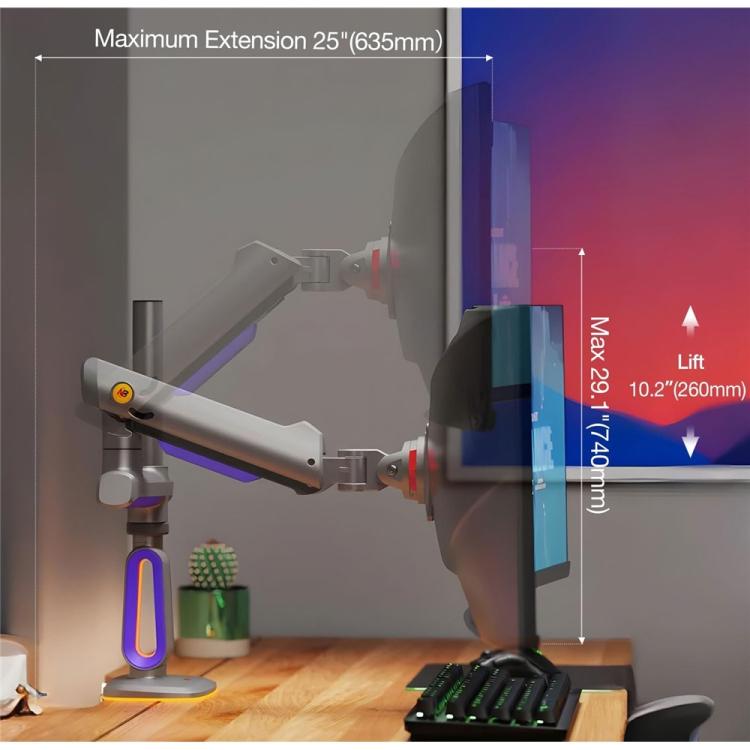 NORTH BAYOU G80 32-60 inch Curved Display Gaming Monitor Desk Stand Monitor Support Arm