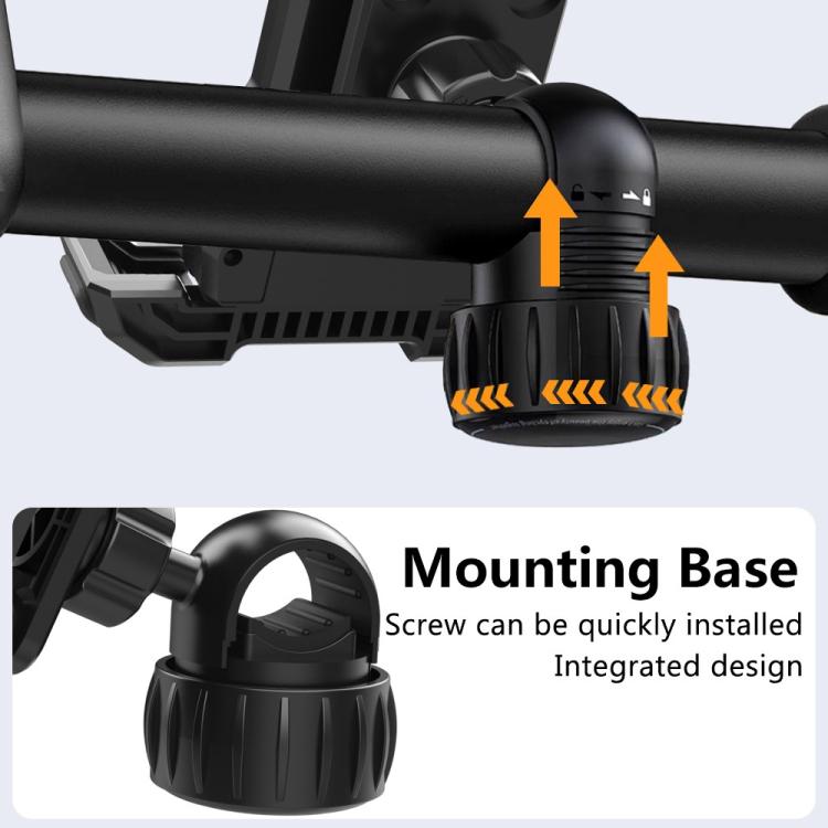 QX-25A Motorcycle Bicycle Handlebar Phone Mount 360 Rotation Shockproof Navigation Holder, QX-25A
