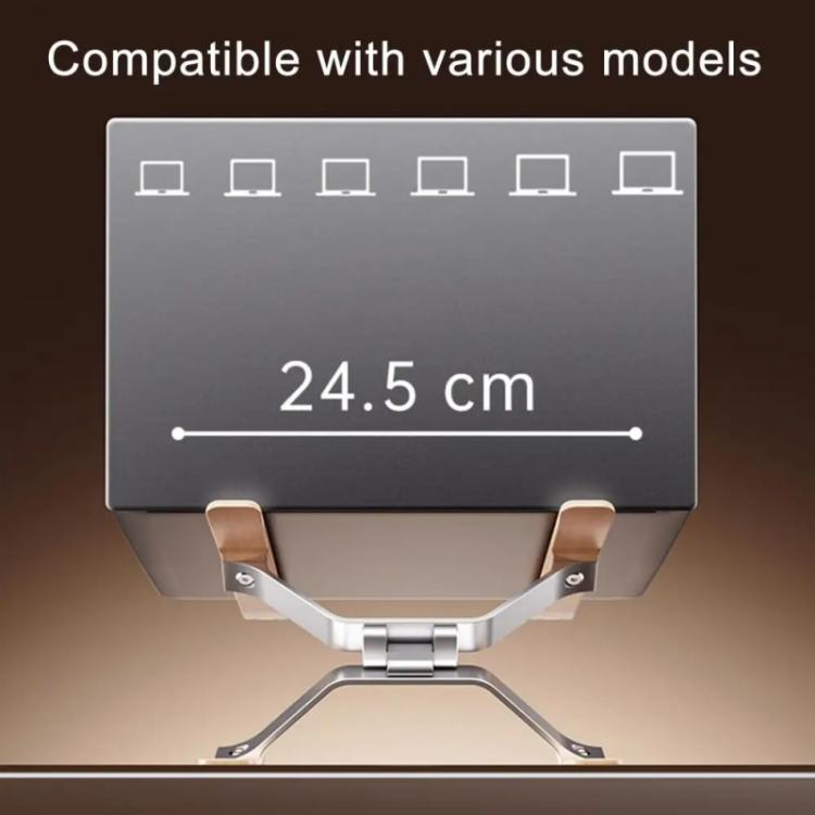 P70W Adjustable Height Solid Wood + Aluminum Alloy Cooling Stand for 14-16 inch Laptops