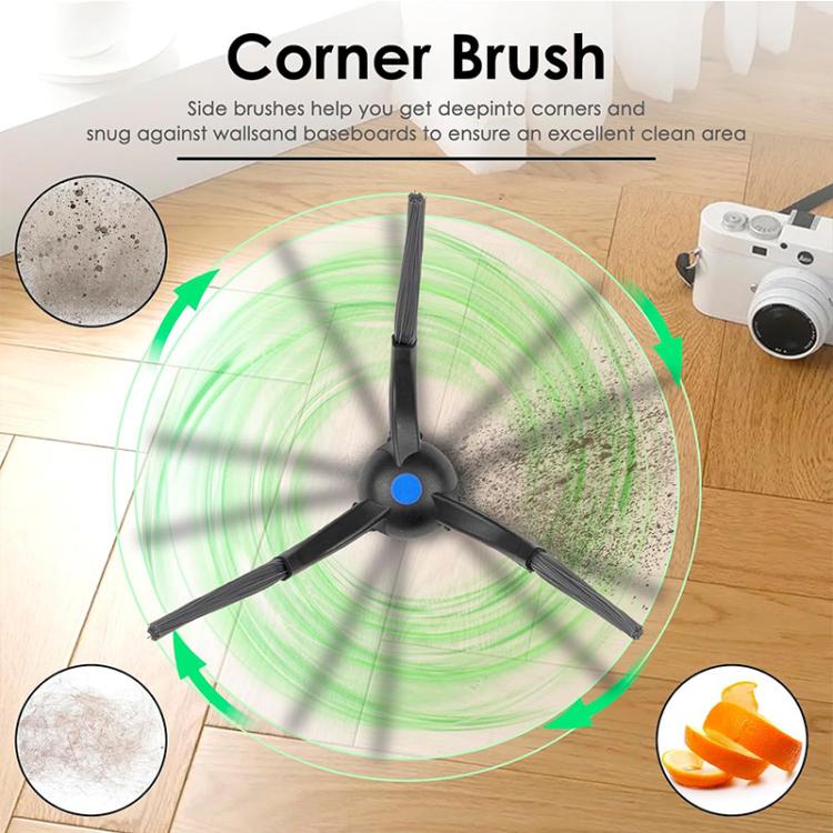 JUNSUNMAY 6pcs Sweeper Triangle Side Brush for Ecovacs Deebot T50 Pro / T50 Max / T50 Omni