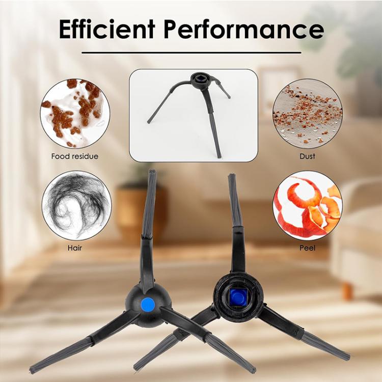 JUNSUNMAY 6pcs Sweeper Triangle Side Brush for Ecovacs Deebot T50 Pro / T50 Max / T50 Omni