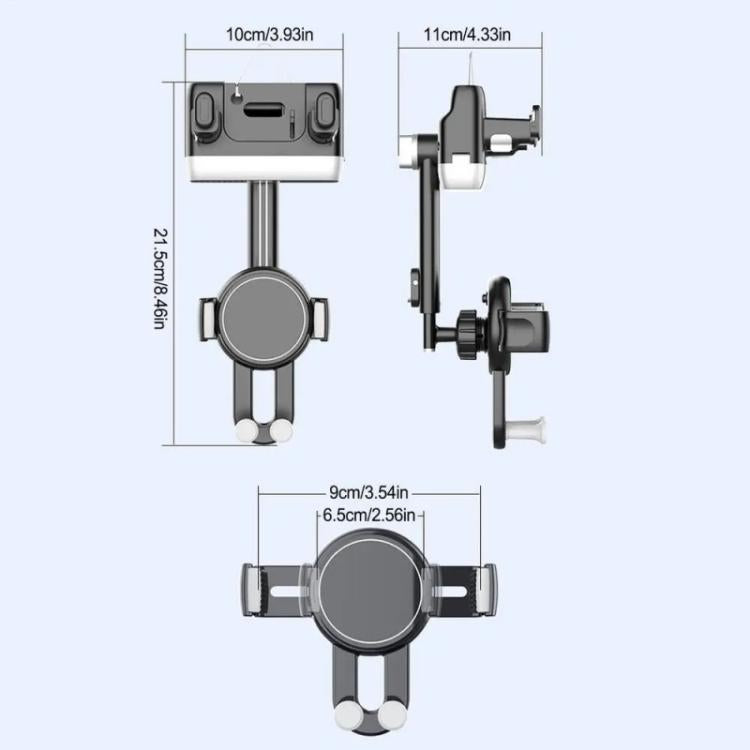H256 360 Degree Rotation Cellphone Navigation Bracket Car Rearview Mirror Phone Holder