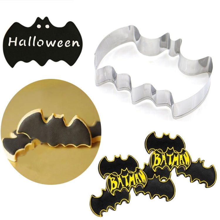 2 PCS Stainless Steel Cookie Cutter Bat Modeling Mold Halloween Cutting Mold DIY Tool