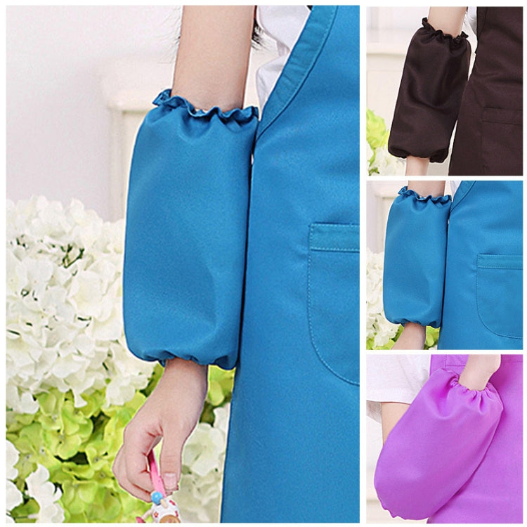 Children Cartoon Frog Pattern Apron Drawing Sleeves Painting Clothes