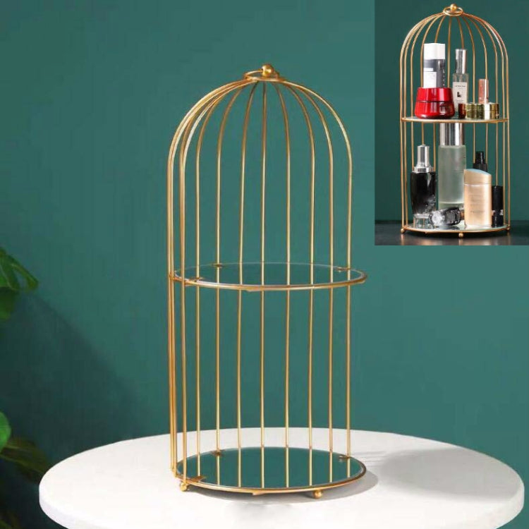 Cosmetic Storage Rack Bird Cage Desktop Shelf Dresser Skin Care Finishing Rack