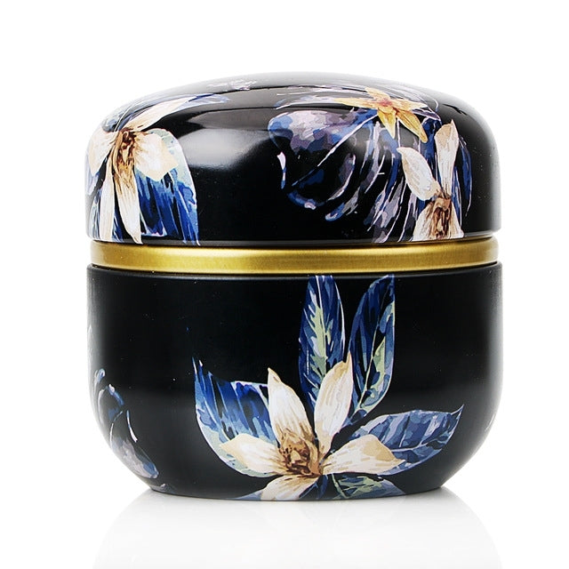 HOOMIN Tea Box Tea Jar Storage Holder Tea Caddies Matcha Container Mini Coffee Powder Organizer Cans Multifunction Round Metal