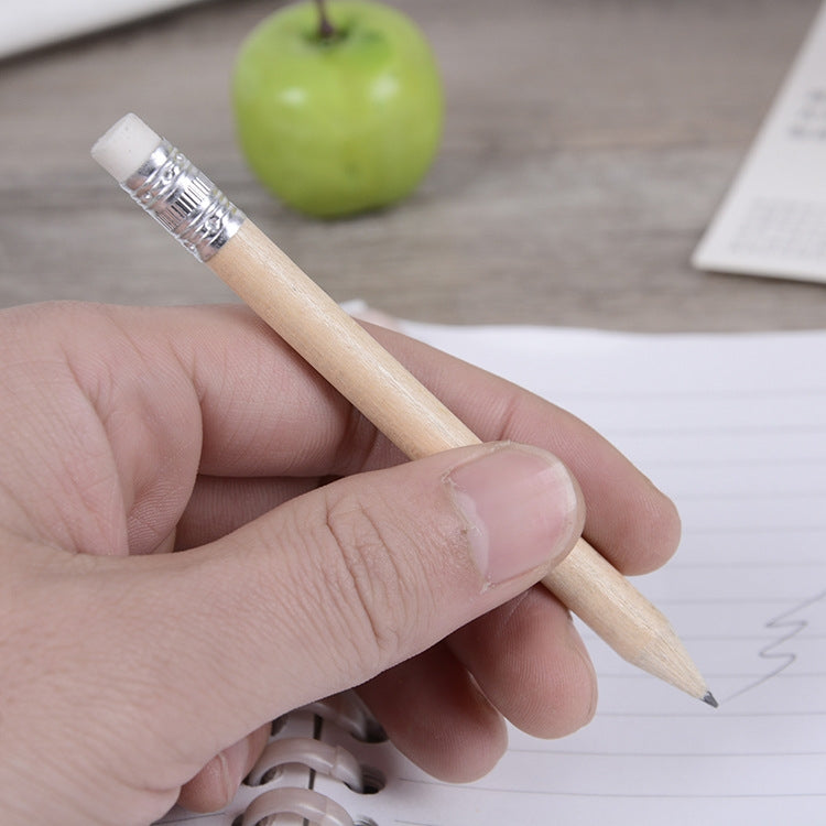 12 PCS Sharpened Pencil Round Writing Pen Wooden Student Stationery with Eraser