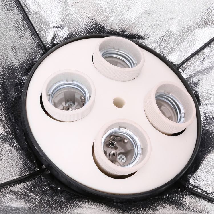 Photo Studio Softbox Kit (Four Socket Lamp Holder + 50 X 70CM Flash Lighting Softbox +2m Light Stand)