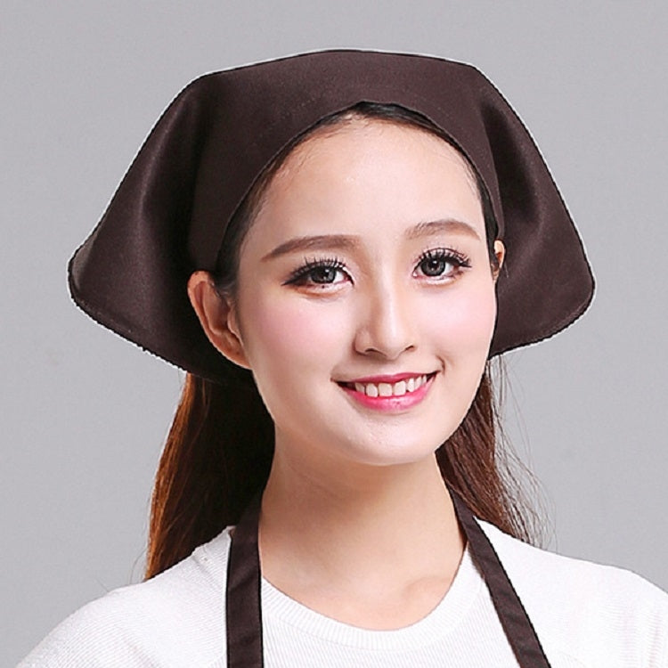 Waiter Men and Women Kitchen Work Turban Hat Triangle Scarf Chef Hat