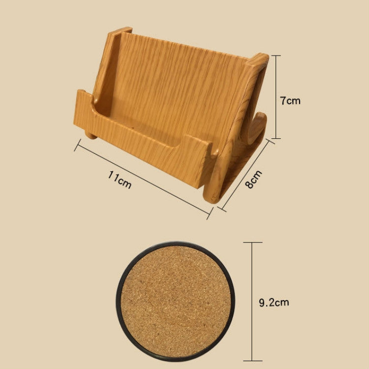 Home Daily Wood Round Cork Coaster PP Coaster Holder