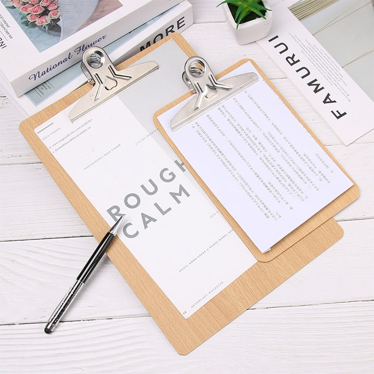 10 PCS Portable A4 / A5 Wooden Writing Clip Board File Hardboard with Batterfly Clip