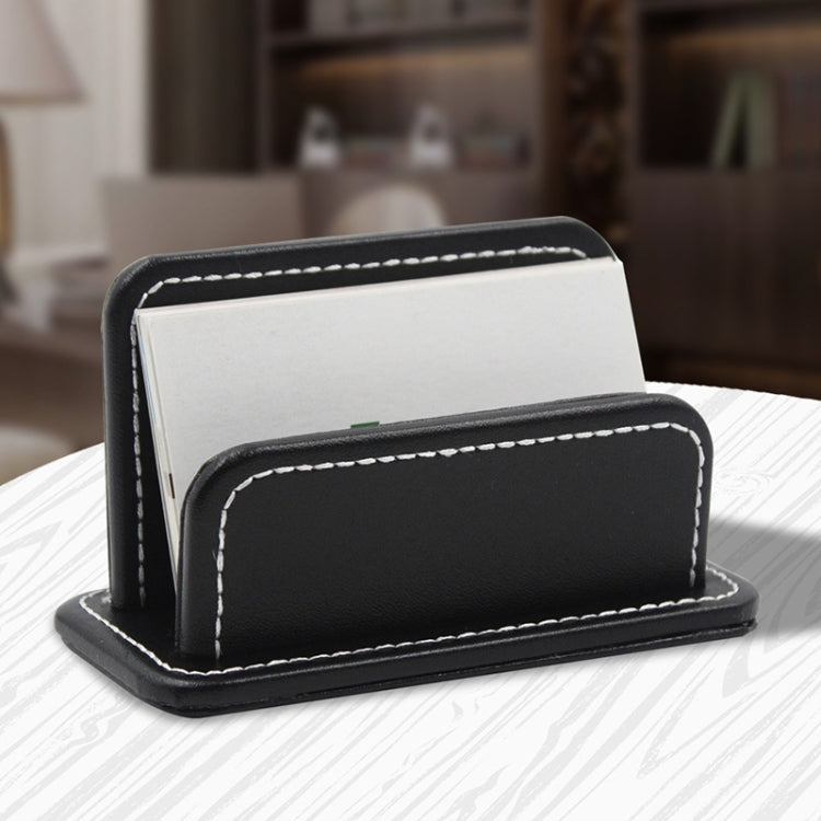 2 Blocks Office Stationery Leather Name Card Holder Stationery Bussiness Office Home Card Holder