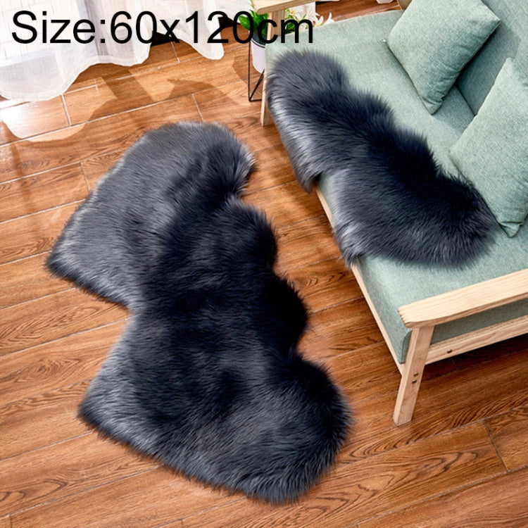 Creative Double Heart Imitation Wool Carpet Sofa Cushion Mat Plush Bedroom Living Room Floor Rugs