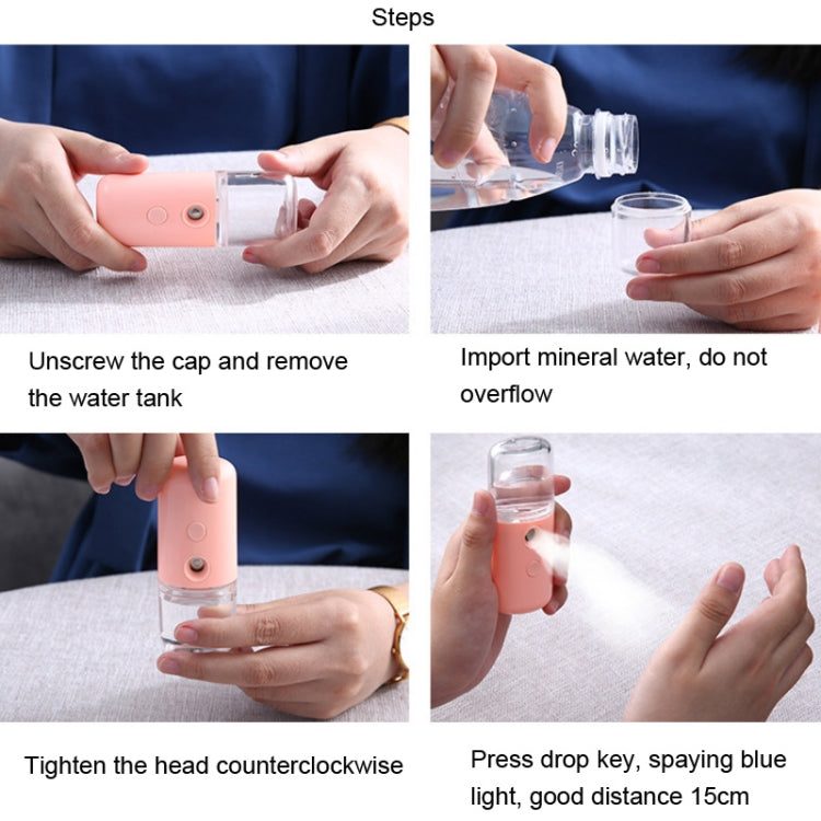 Facial Hydration Instrument Air Humidifier USB Beauty Cold Spray Instrument Auto Alcohol Disinfection Spayer