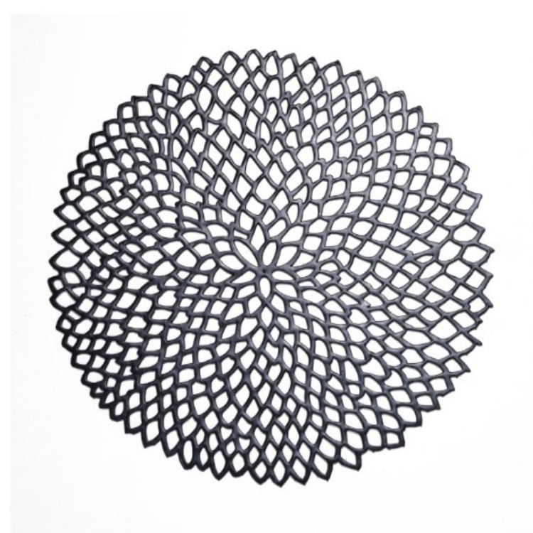 Table Bowl Mats Home Decor Placemat For Dining Table PVC Plastic Hollow Insulation Round Baroque Mediterranean Coaster Pads