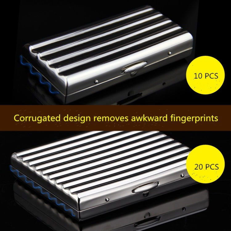Double-gun Copper Corrugated Cigarette Case, 10 PCS Silver, 16 PCS Gold, 16 PCS Silver, 20 PCS Gold, 20 PCS Silver