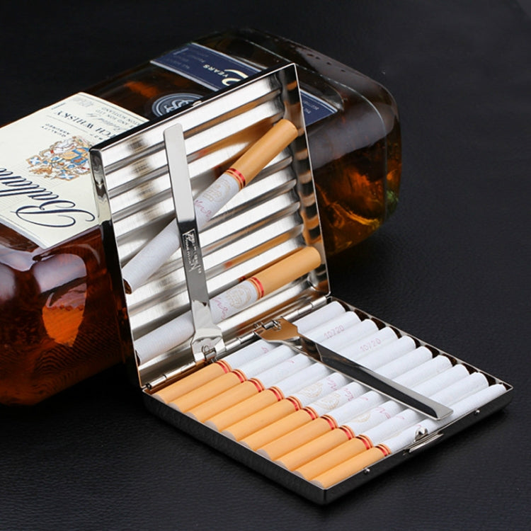 Double-gun Copper Corrugated Cigarette Case, 10 PCS Silver, 16 PCS Gold, 16 PCS Silver, 20 PCS Gold, 20 PCS Silver
