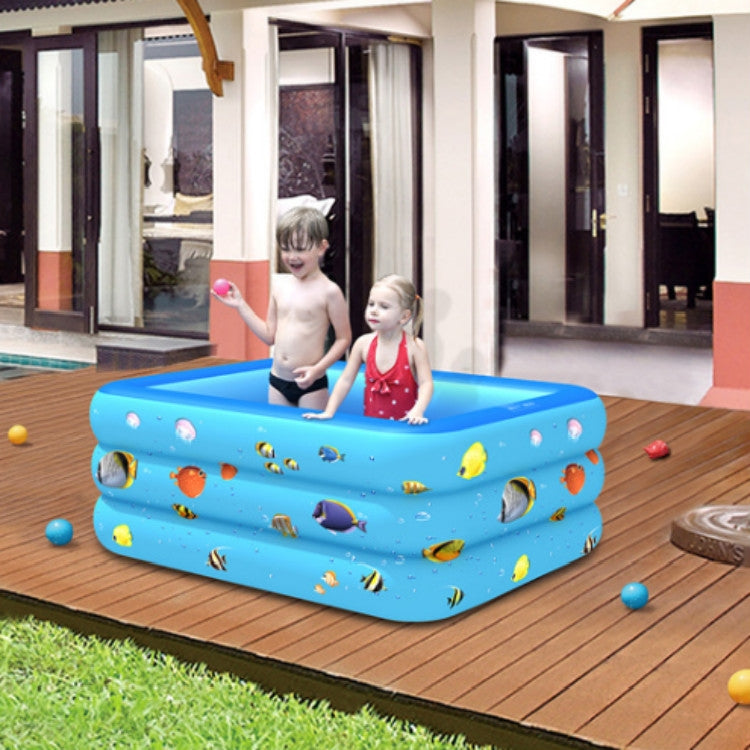Household Indoor and Outdoor Aerospace Pattern Baby Square Inflatable Swimming Pool