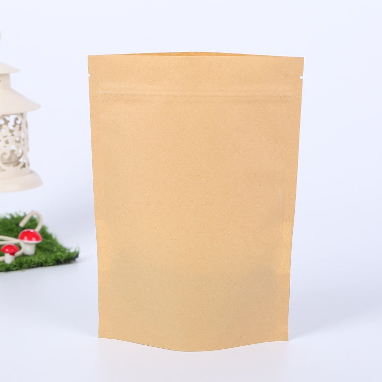 50 PCS Zipper Self Sealing Kraft Paper Bag with Window Stand Up for Gifts/Food/Candy/Tea/Party/Wedding Gifts, 9x14+3cm, 10x15+3cm, 12x20+4cm, 14x20+4cm, 14x22+4cm, 16x22+4cm, 16x26+4cm, 17x24+4cm, 18x26+4cm, 20x30+5cm, 23x35+5cm, 30x40+6cm