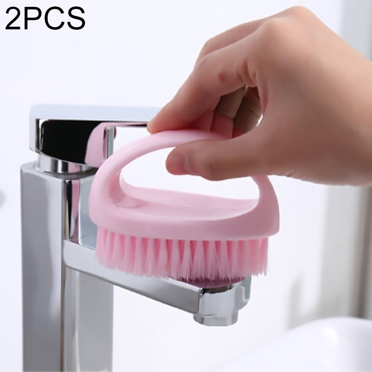 2 PCS Multi Functional Soft Hair Laundry Washing Shoes Bathroom Cleaning Brush