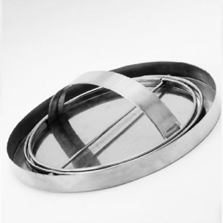 Embedded Type Stainless Steel Swing Cover Flip Kitchen Countertop Trash Can Lid Cap, Round Drawing 20cm Diameter, Round Mirror 24.5cm Diameter, Square 16.2x22.7cm