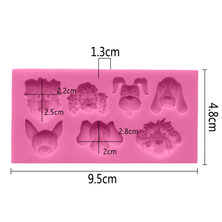 Dogs Shape Cartoon Silicone Fondant Cake Decorating Mold
