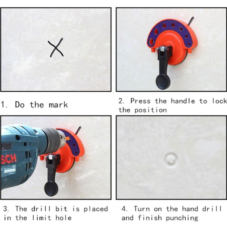 Tile Glass Hole Cutter Tool Drill Fixed Suction Cup