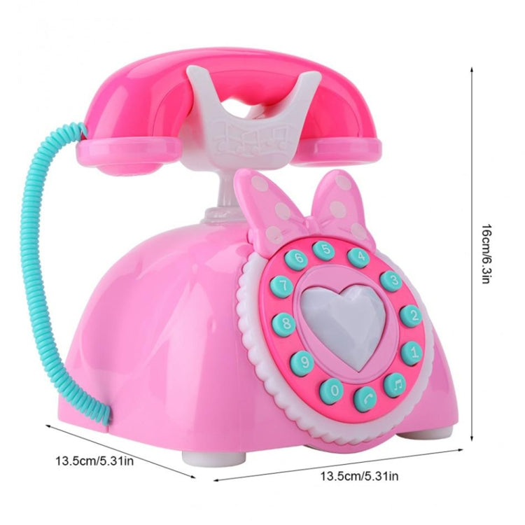 Child Simulation Retro Telephone Light Music Cartoon Early Education Puzzle Musical Toys