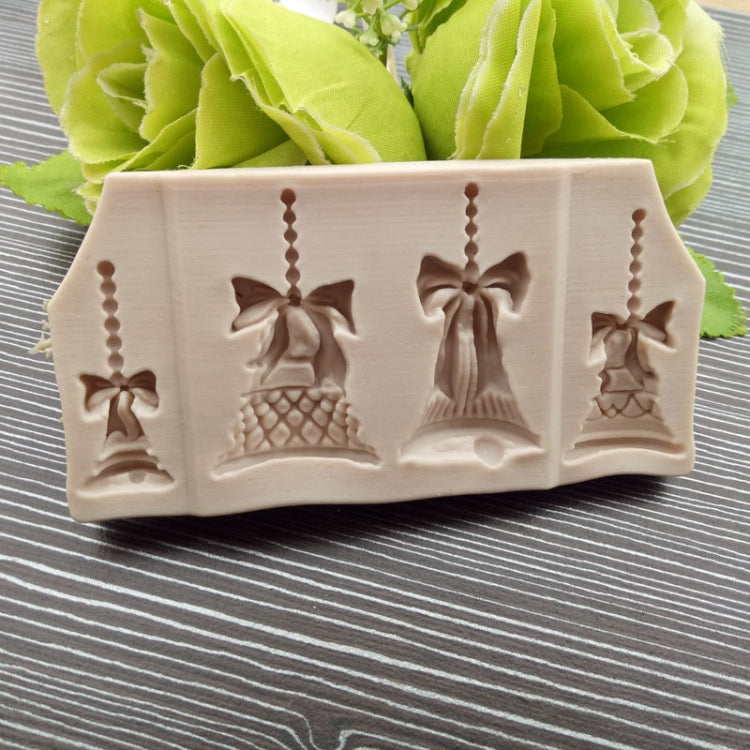 2 PCS Christmas Bells Chocolate Candy Cookie Cake Decorating Tools DIY Baking Fondant Food Grade Silicone Mold