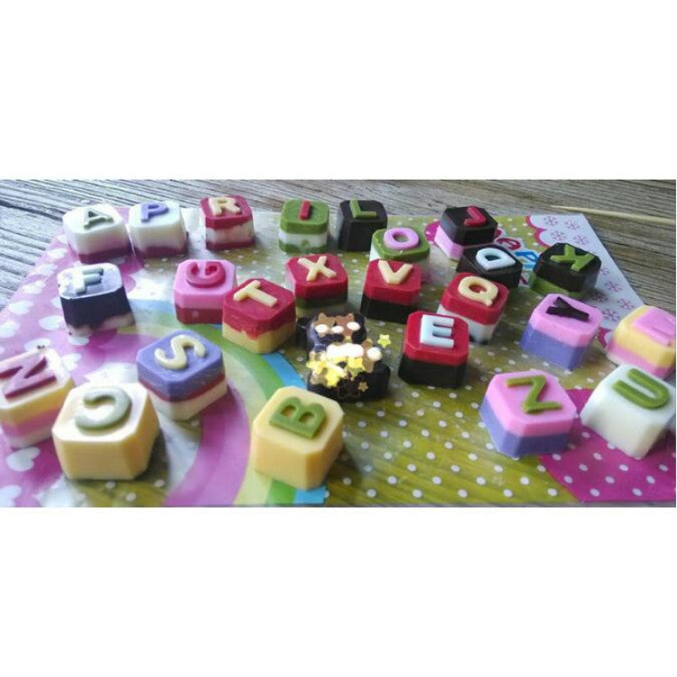 Stars Shape English Alphabet Silicone Chocolate Mold DIY Ice Handmade Soap Mold