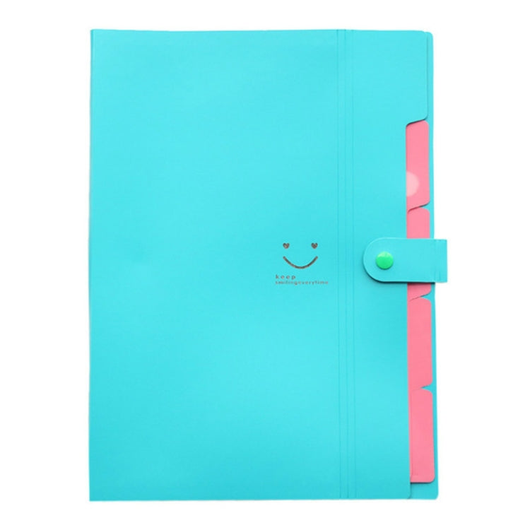 Candy-colored Smiling Face Multi-layer Portfolio Pouch Plastic Information Book File Folder