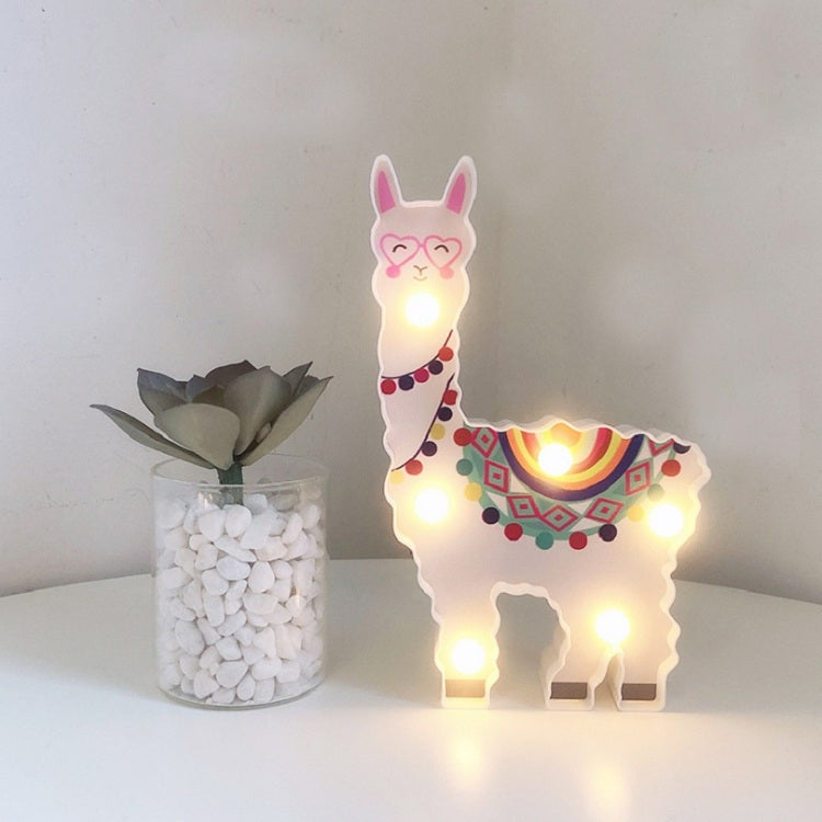 LED Painted Lantern Alpaca Night Light Holiday Decoration Room Posing Style Light