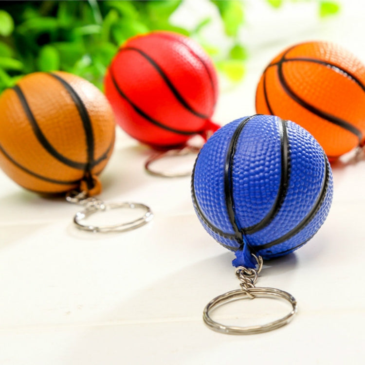 5 PCS Plastic Mini Basketball Keychain Men Car Key Ring Sports Souvenir Holiday Gift Random Color Delivery