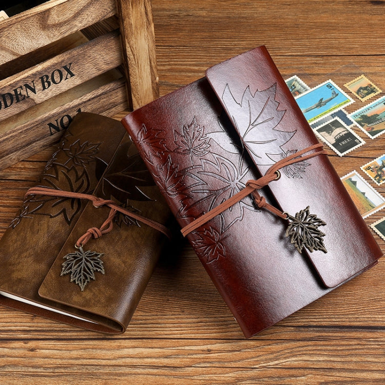 PU Maple Retro Straps Handbook Loose-leaf Notebook, A7, A6