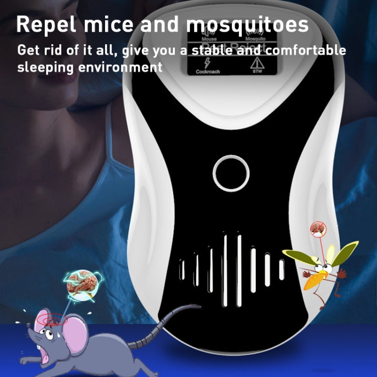Ultrasonic Multifunctional Mouse Repeller Energy-Saving Silent Insect Repeller, Black White+EU Plug, Black White+UK Plug, Black White+US Plug, Blue Black+UK Plug, Blue White+UK Plug