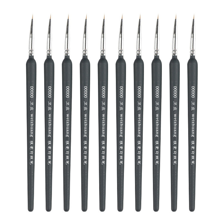 WeiZhuang Hook Line Pen Painting Hand-painted Watercolor Wolf Mint Hook Line Pen Painting Stroke Thin Line Brush, 10 PCS 00000 Dark Blue, 10 PCS 000 Dark Blue, 10 PCS 00 Dark Blue, 10 PCS 0 Dark Blue, 10 PCS 1 Dark Blue, 10 PCS 2 Dark Blue