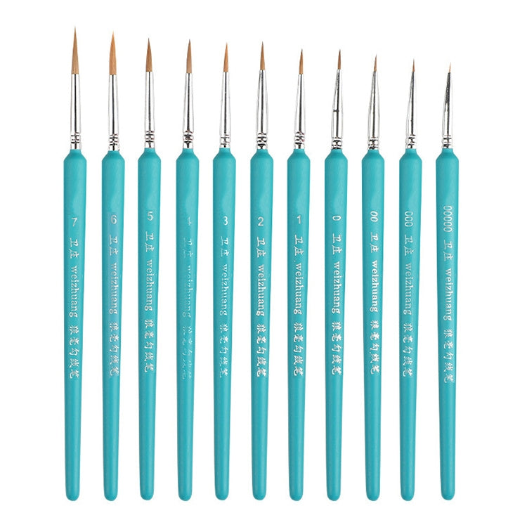 WeiZhuang Hook Line Pen Painting Hand-painted Watercolor Wolf Mint Hook Line Pen Painting Stroke Thin Line Brush