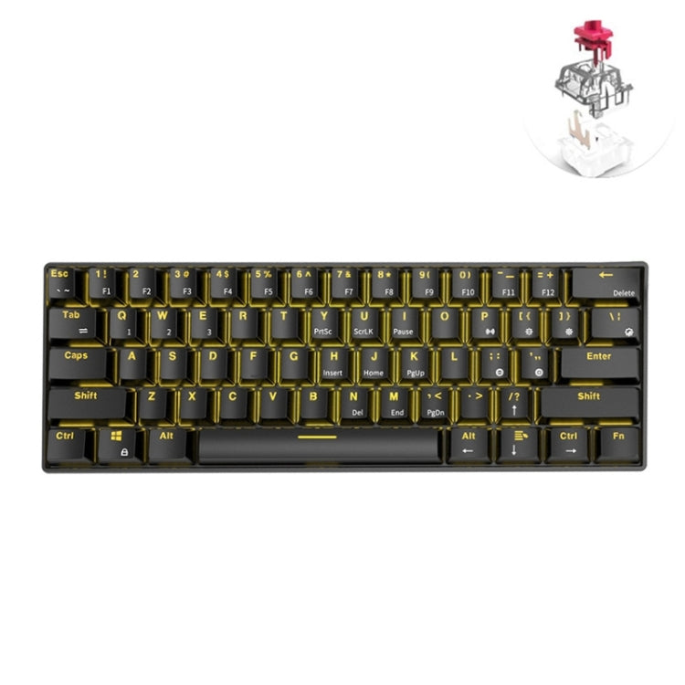 RK61 61 Keys Bluetooth / Wireless Dual Modes Tablet Mobile Gaming Mechanical Keyboard, Cable Length: 1.5m