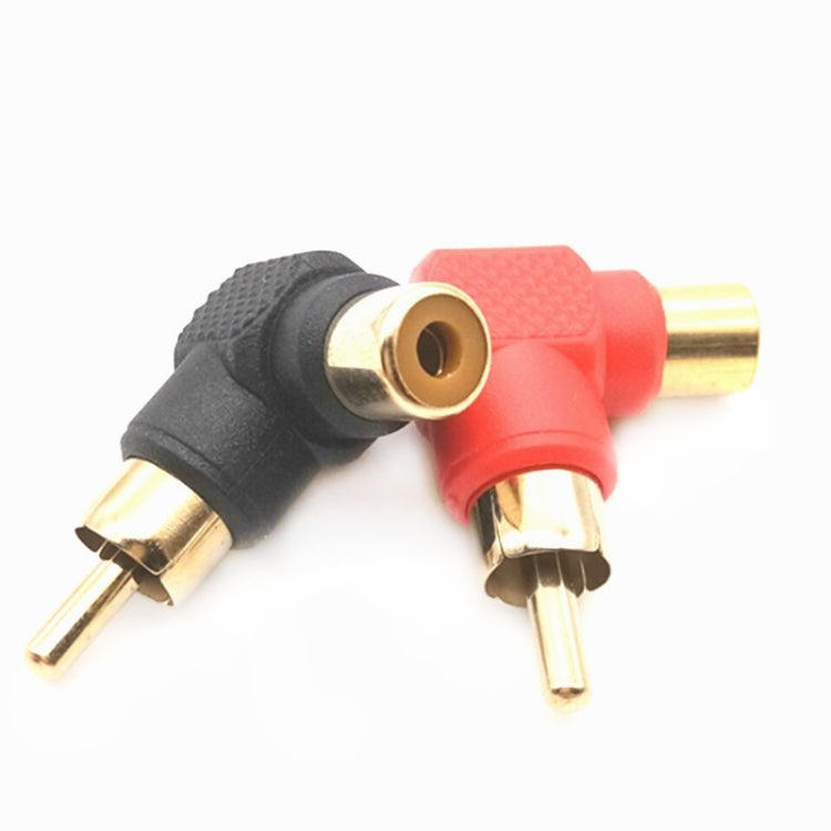20 PCS / 10 Pairs L-shaped Lotus RCA Right Angle Elbow RCA Male to Female Audio Adapter