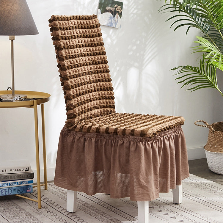 Bubble Skirt Chair Cover Household Elastic Universal One-piece Seat Stool Cover Fabric Grid Chair Cover