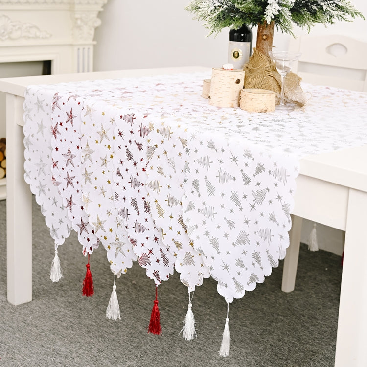 Christmas Table Decoration Bronzing Tablecloth Holiday Decoration Supplies