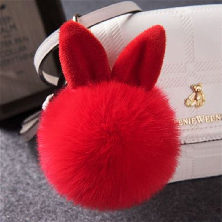 Fur Pom Keychains Fake Rabbit Fur Ball Keychain