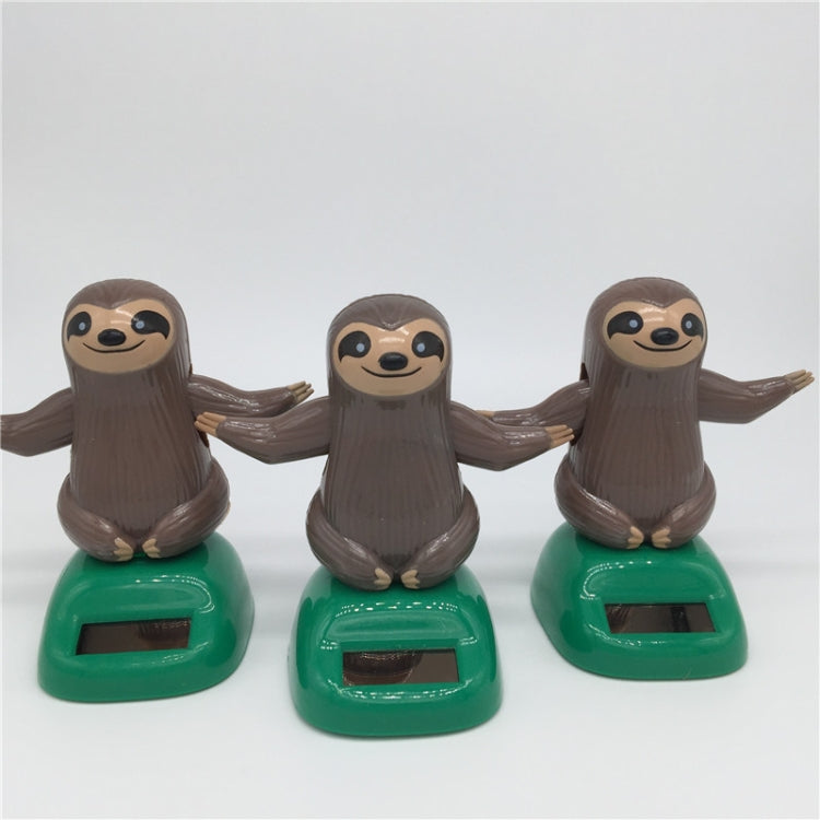 Novelty Solar Toys Plastic ABS Sloth Solar Powered Dancing for Car Decoration