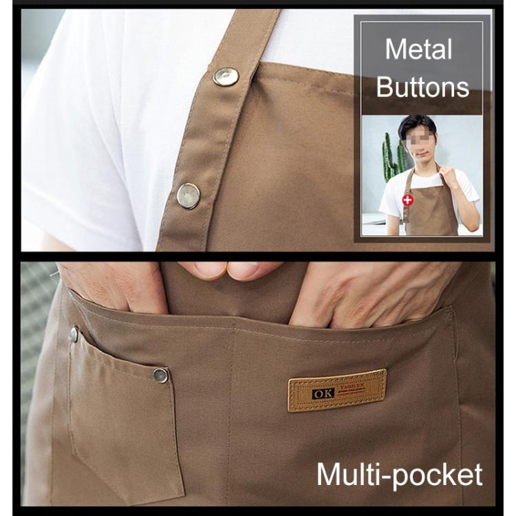 Pure Color Cooking Kitchen Apron For Woman Men Chef Waiter Cafe Shop BBQ Hairdresser Aprons